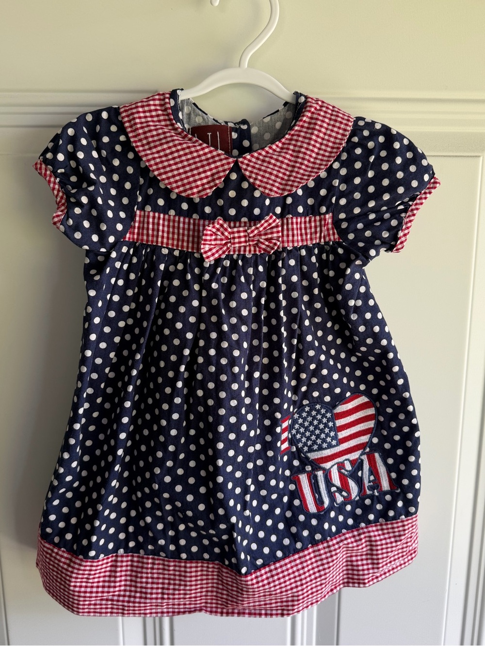 USA Embroidered baby Dress 6-12m